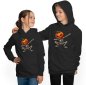 Preview: Halloween Hoodie mit Dab tanzendes Skelett mit Kürbiskopf i614